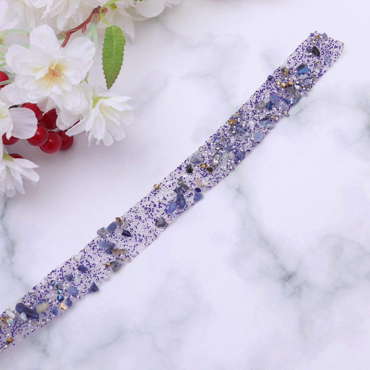 Craft Embellishment - 1 Meter Hiasan Aplikasi Berlian Imitasi