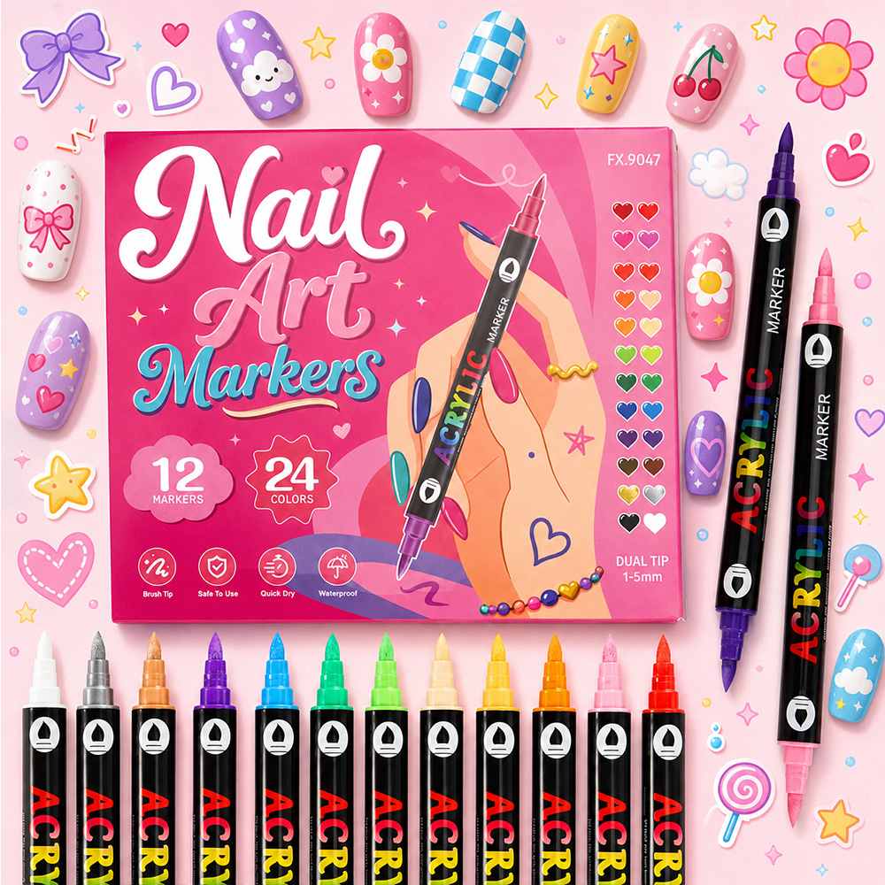 Copic Marker Sketch - 24 Warna Pena Cat Akrilik Dua