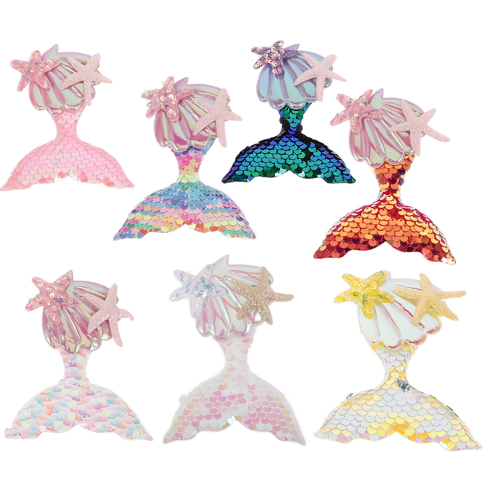 Craft Embellishment - 7 buah tempelan kain motif putri