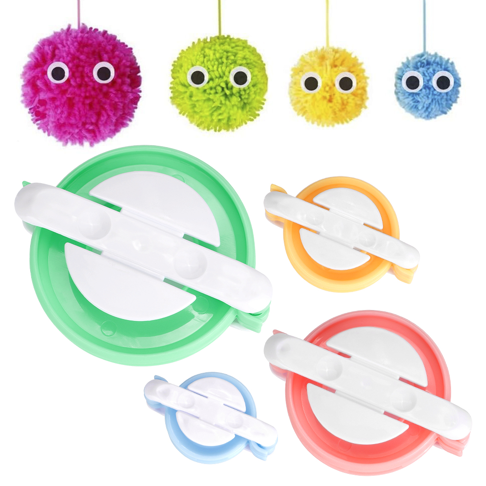 Pom Pom Maker Tool - Alat Pembuat Pom-Pom Rajut Sendiri, Alat