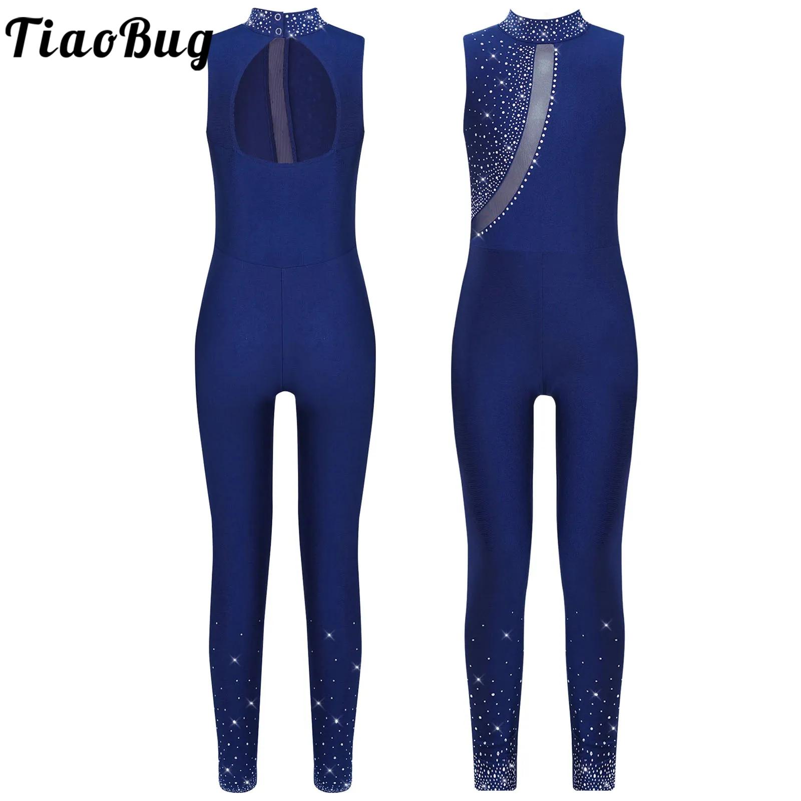 Rhinestone Banding Trim - Anak-anak gadis tanpa lengan senam tari