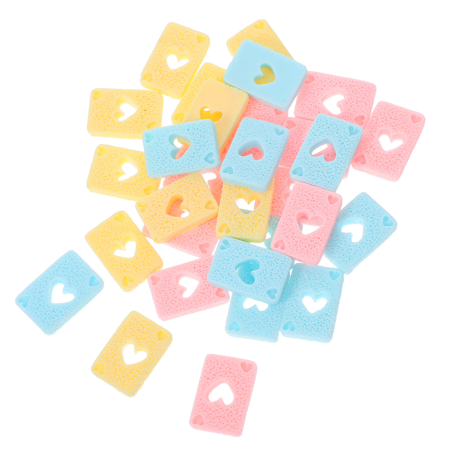 Craft Embellishment - 30 buah hiasan poker resin warna
