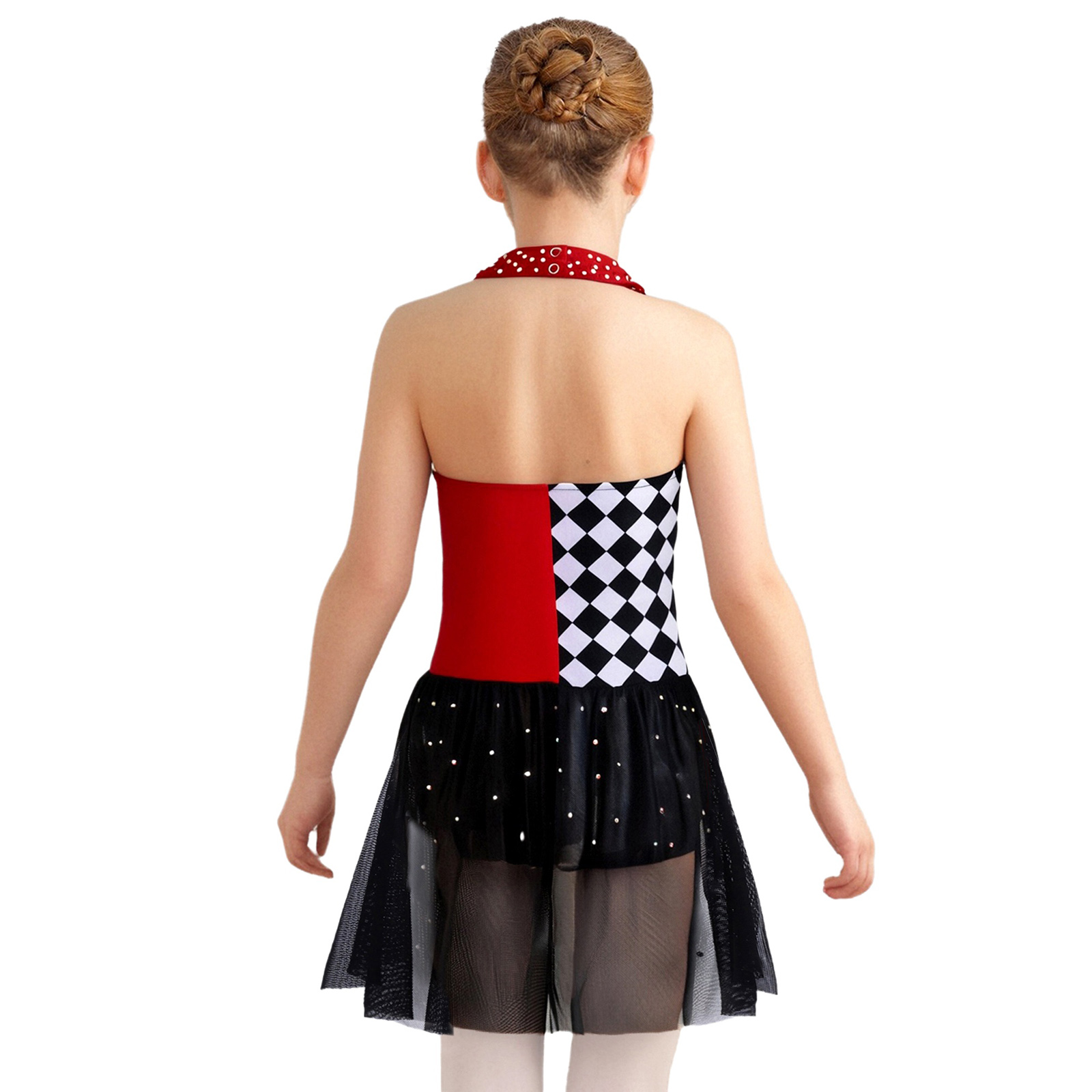 Kostum Badut Pesta Leotard Tar - Rhinestone Banding Trim ulasan dan harga