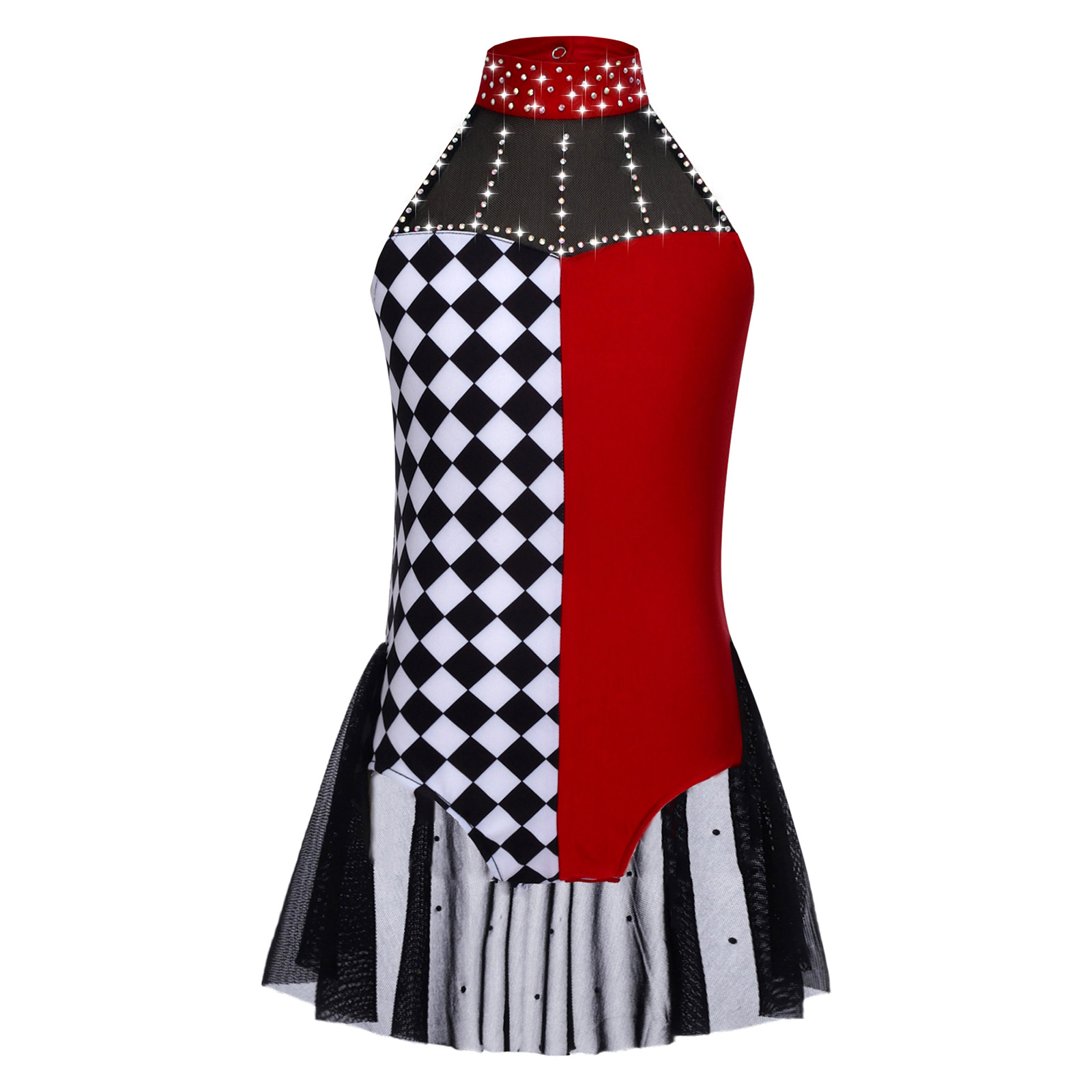 Kostum Badut Pesta Leotard Tar - Rhinestone Banding Trim ulasan dan harga