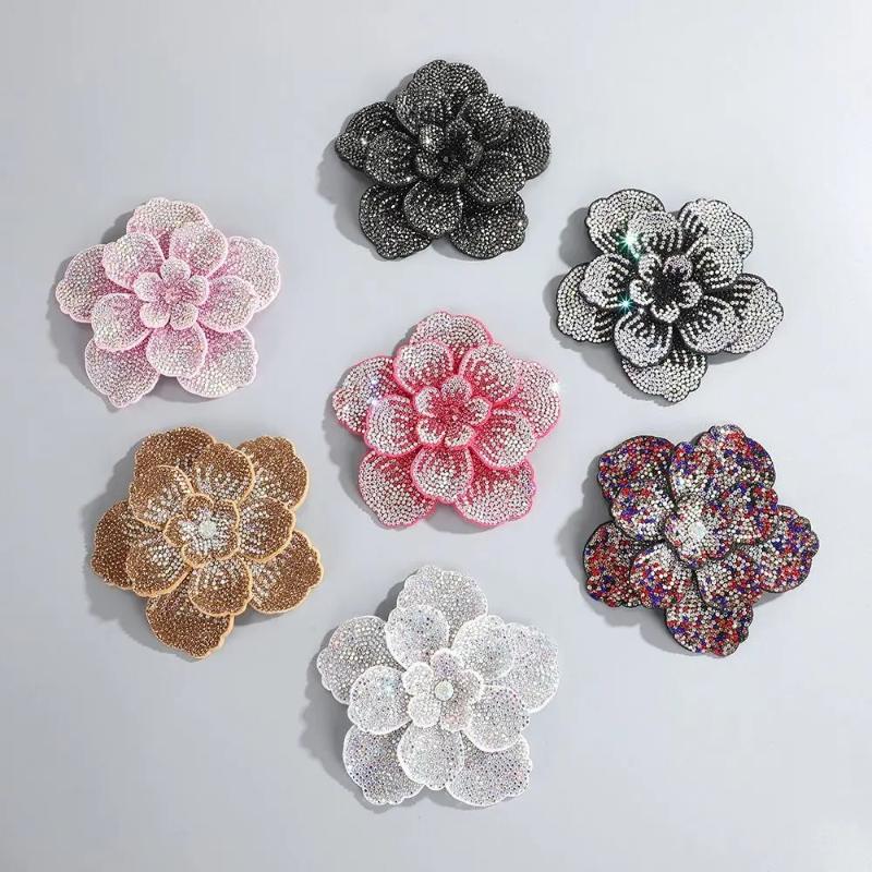 1 buah Patch Bunga Kamelia Tig - Craft Embellishment ulasan dan harga
