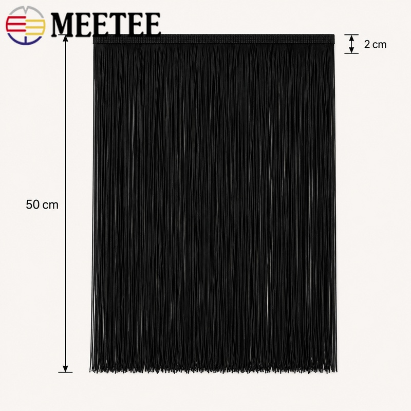 1/2/3M 50cm Rumbai Hiasan Rok  - Fringe Ribbon Sewing ulasan dan harga