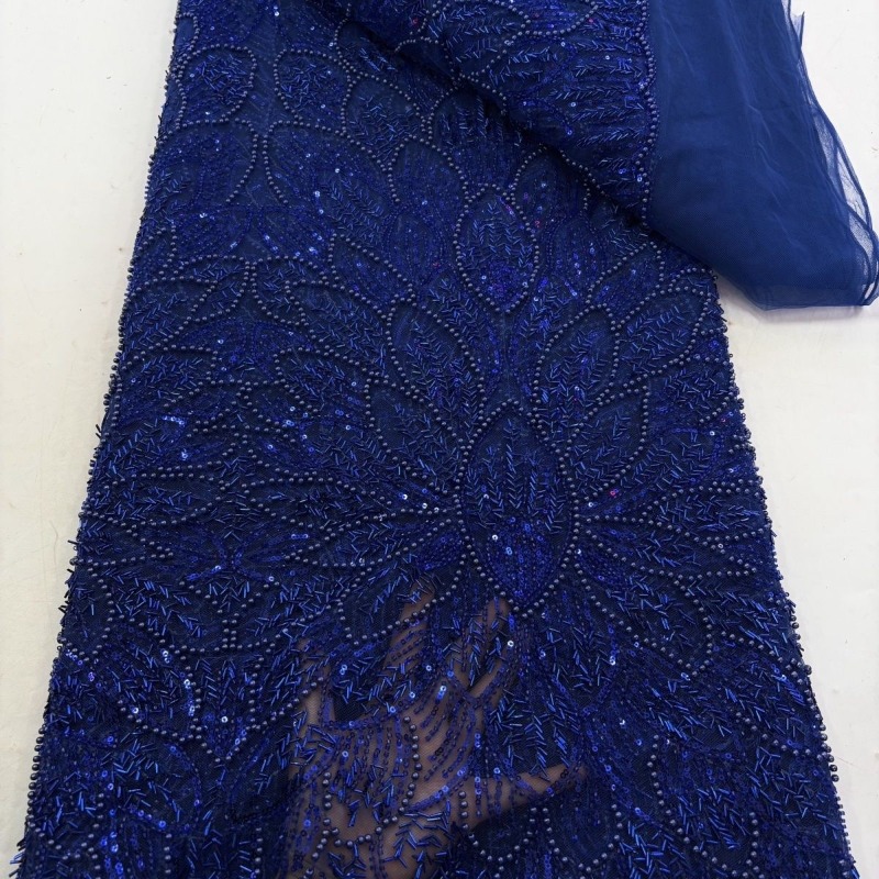 Kain Jala Bunga Manik-Manik Bu - Crystal Mesh Fabric ulasan dan harga