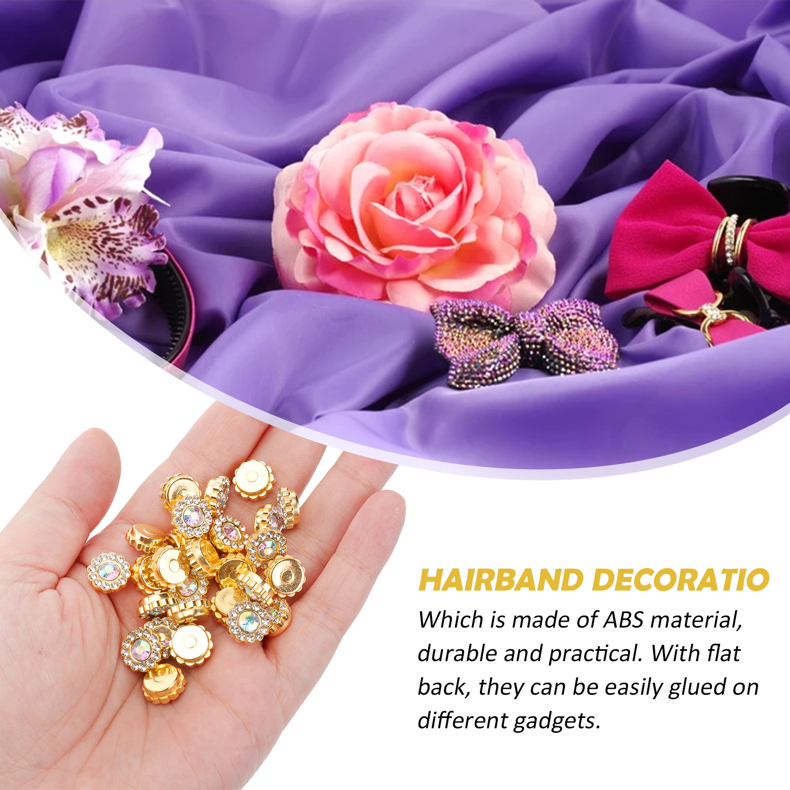 50 buah aksesori berbentuk bun - Embellishment Glue Craft ulasan dan harga