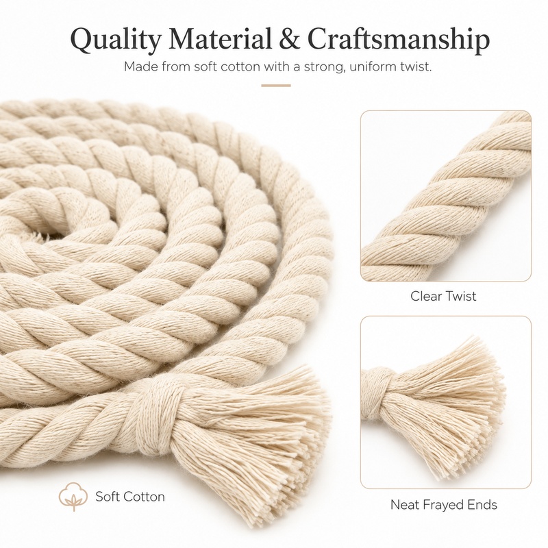 Tali Katun Terpuntir 5M 5-20mm - Cord Trim Twisted ulasan dan harga